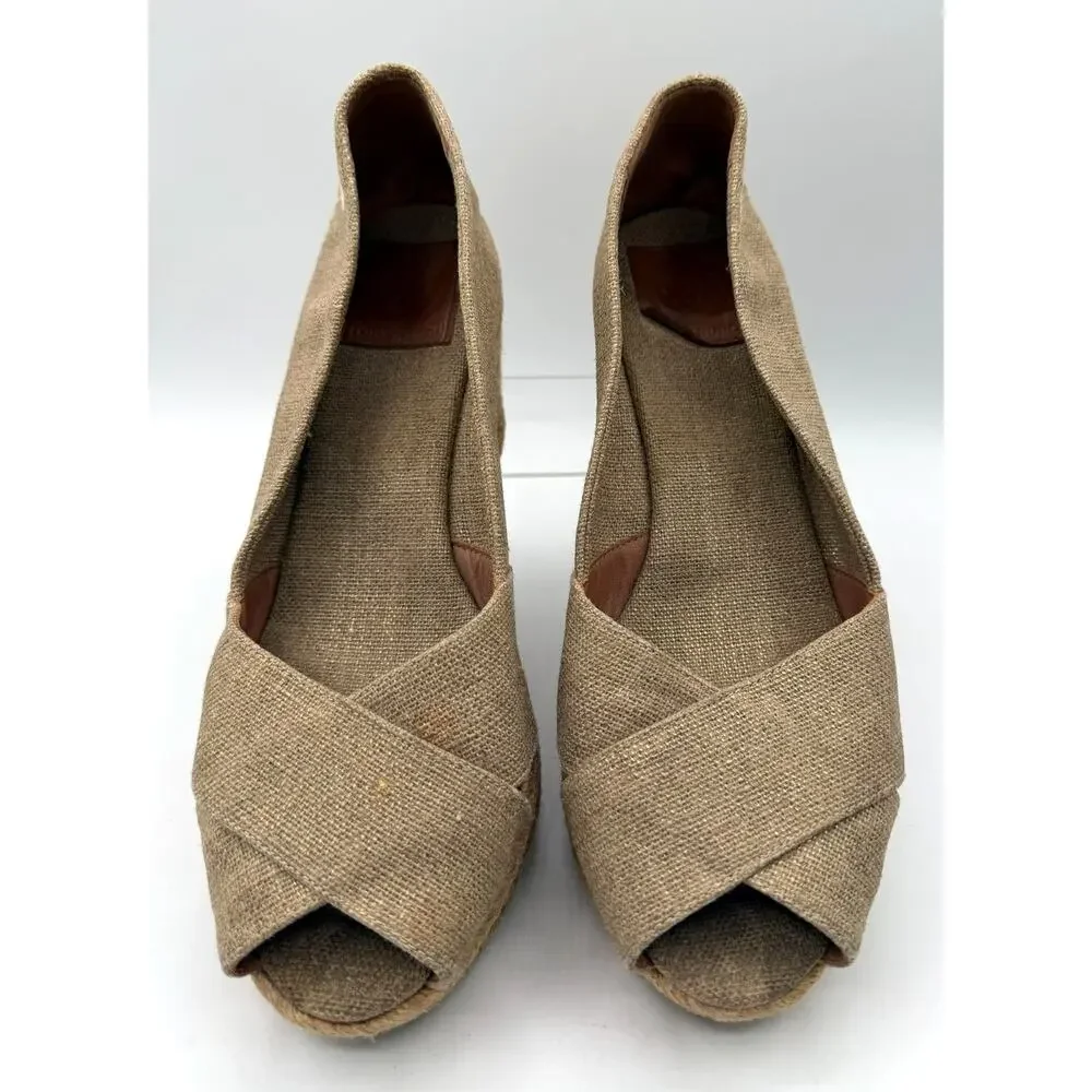 Tory Burch Filipa Espadrille Wedge Made In Spain-Sz 10B